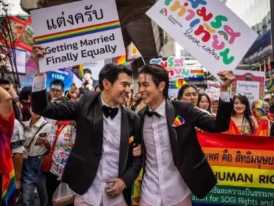 Pernikahan sesama jenis di Thailand kini resmi diperbolehkan (Foto: X/BoysLoveHubENG)