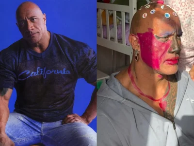 Dwayne 'The Rock' Johnson pasrah didandani anaknya (Foto: Instagram/therock)