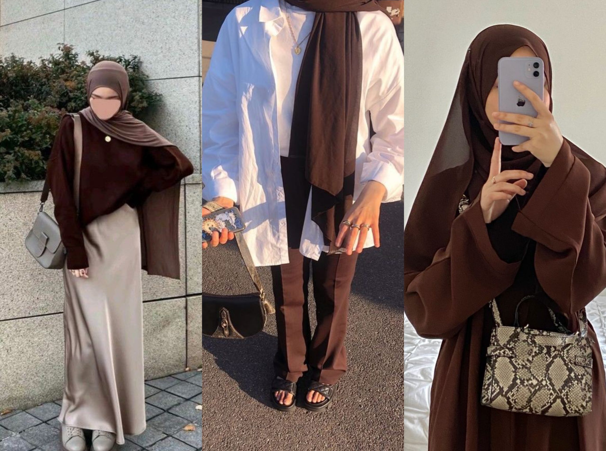 Ide mix and match outfit cokelat mahogany. Foto: Dok. Pinterest