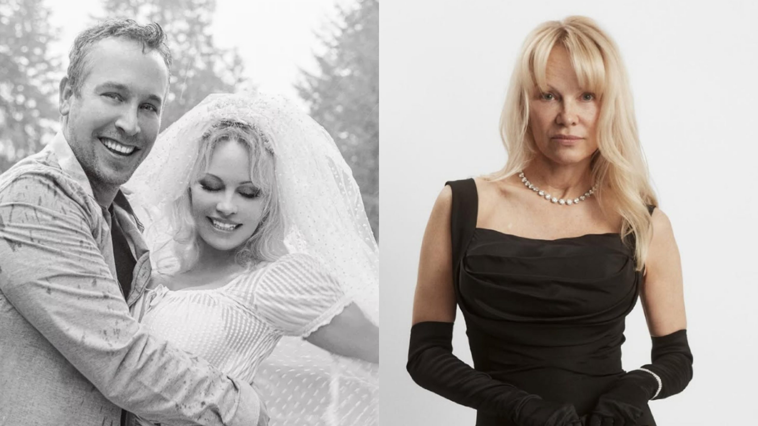 Pamela Anderson saat menikah dengan Dan Hayhurst. Foto: Dok. Kolase Heather Ross, Instagram @pamelaanderson