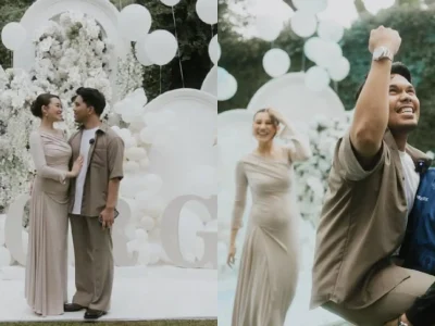 Aaliyah Massaid dan Thariq Halilintar gelar gender reveal. Foto: Dok. Instagram @thariqhalilintar