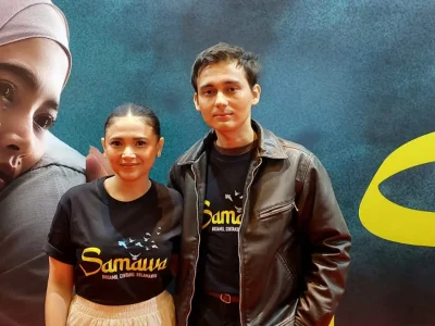 Alexzander Wlan dan Badriyah Afiff berbagi cerita saat membintangi film 'Samawa'. (Foto: Agnes/Nyata)