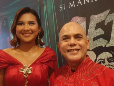 Indah Permatasari dan Ozy Syahputra membintangi film 'Setan Botak di Jembatan Ancol'. (Foto: Agnes/Nyata)