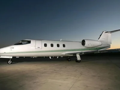 ILUSTRASI : Pesawat Learjet 55. Foto : X