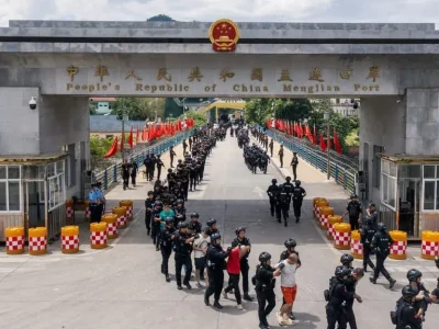 Warga China yang diduga menjadi penipu dideportasi oleh pemerintah Myanmar. Foto: Dok. Xinhua