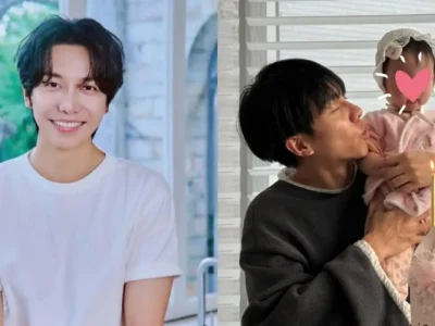 Lee Seung Gi merayakan ulang tahun pertama putrinya. Foto: Dok. Kolase Instagram @leeseunggi.official, @xx__dain