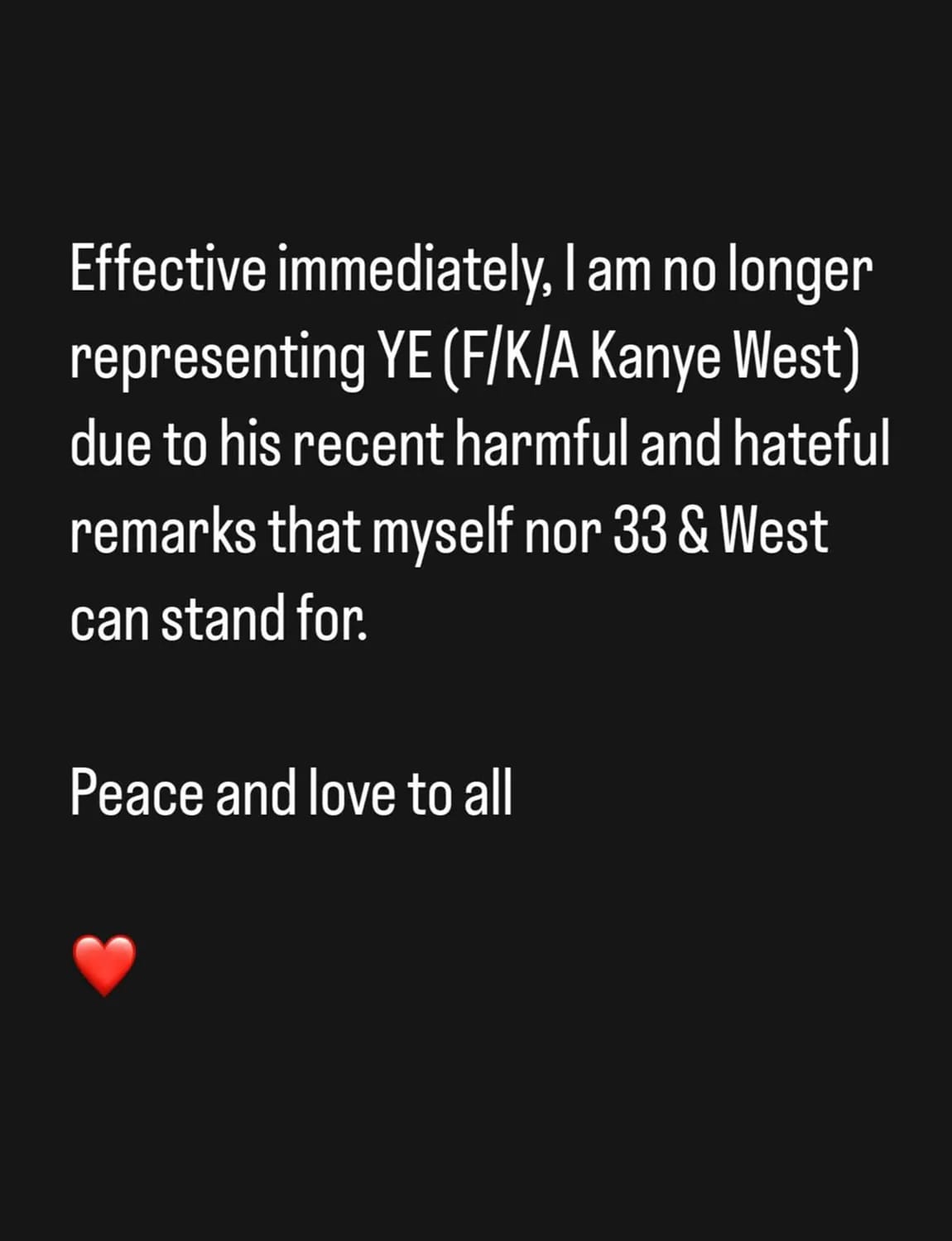 Daniel McCartney mengumumkan tidak lagi bekerjasama dengan Kanye West. Foto: Dok. Instagram @danielmccartney