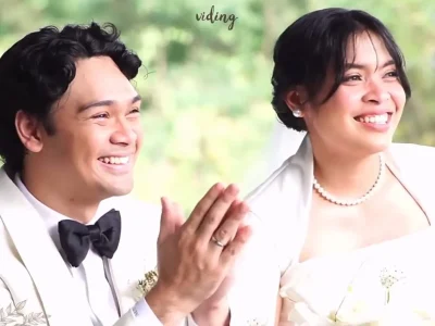 Mikha Angelo dan Gregoria Mariska resmi menikah. Foto: Dok. YouTube vidingco