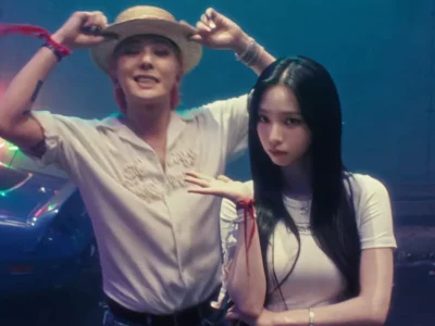 G-Dragon dan Karina aespa di video klip lagu 'TOO BAD'. Foto: Dok. YouTube OfficialGDRAGON