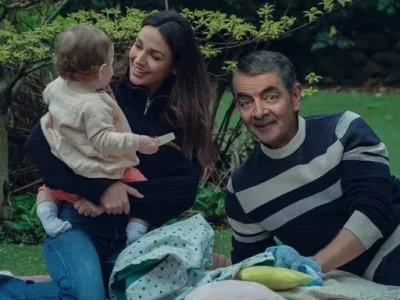 Aktor Mr Bean tengah membintangi serial komedi terbaru Netfilx, 'Man vs Baby'. Foto : Netflix