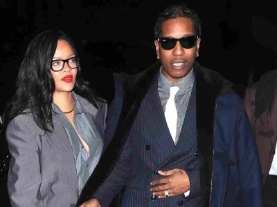 ASAP Rocky merayakan kebebasannya dari jeratan hukum dengan makan malam bersama Rihanna. Foto : NYP / BACKGRID