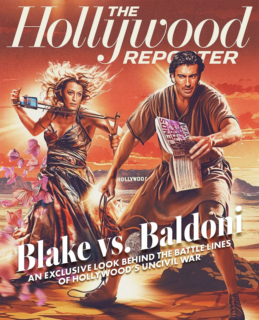 Sampul majalah singgung kasus Blake vs Baldoni (Foto: Instagram/hollywoodreporter)