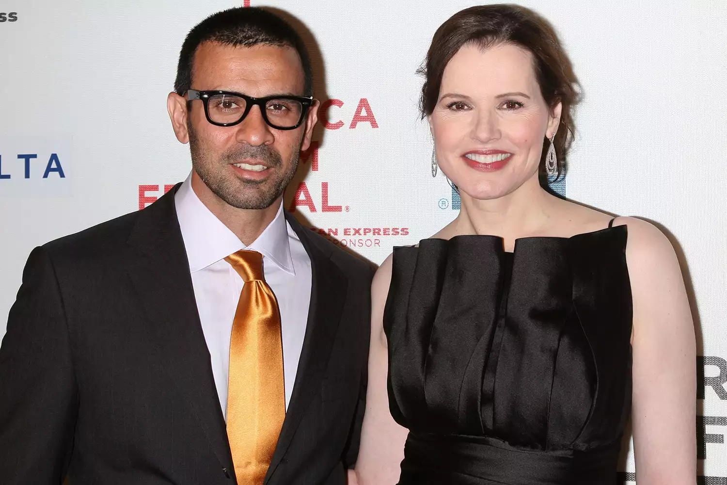 Geena Davis dan Reza Jarrahy. Foto: Dok. Jim Spellman/Wireimage