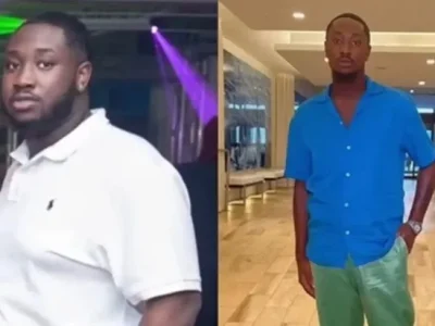 Perbedaan tubuh Khamar Brown sebelum dan susudah diet. Foto : Youtube/@khamarbrown