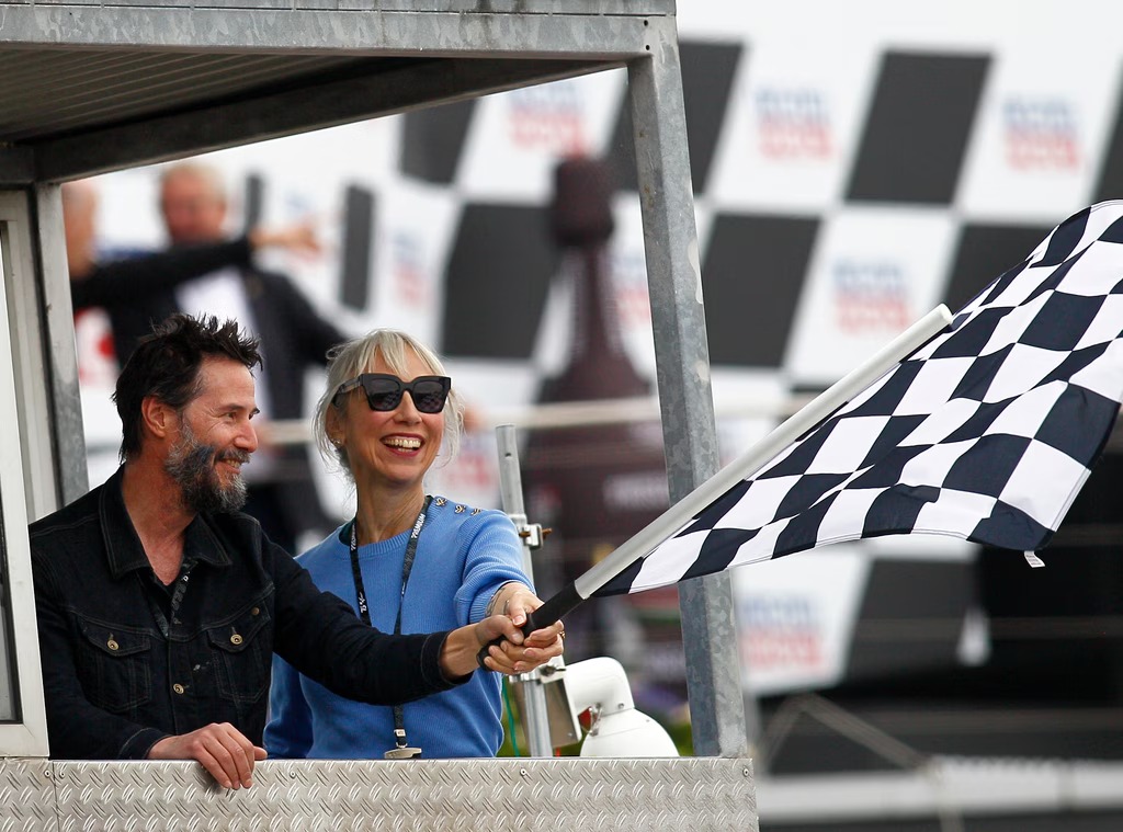 Keanu dan Alexandra di MotoGP Jerman (Foto: Getty Images)