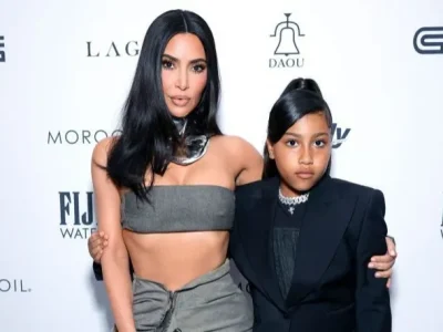Kim Kardashian dan North West (Foto: Getty Images)