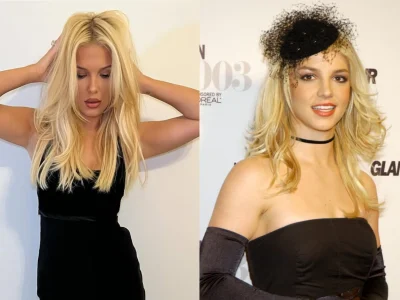 Millie Bobby Brown disebut mirip Britney Spears dengan rambut blonde (Foto: Instagram/milliebobbybrown dan Getty Images)