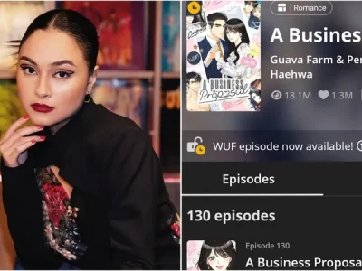 Caitlin Halderman dihujat netizen gara-gara ‘A Business Proposal’ (Foto: Instagram, Tapas)
