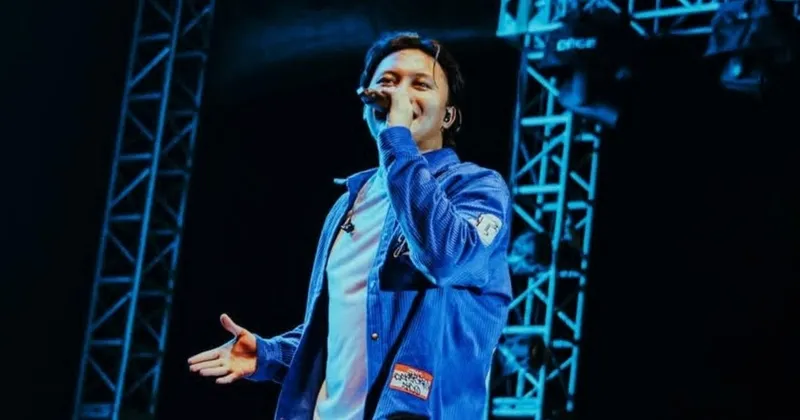Rizky Febian Puji Mahalini saat Manggung Perdana Sebagai Ayah