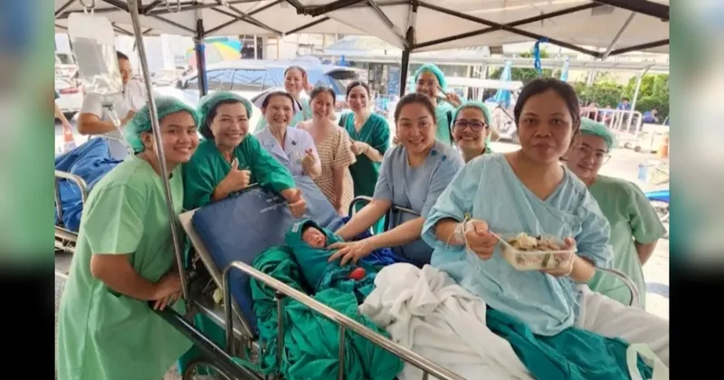 Detik-detik Wanita Thailand Melahirkan di Tengah Gempa Myanmar