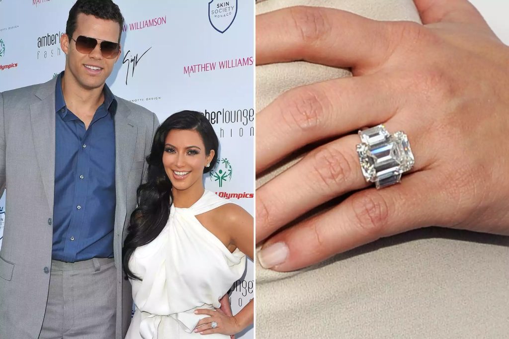 Detail cincin pertunangan Kim Kardashian dengan mantan suaminya,Kris Humphries. (Foto: Pascal Le Segretain/Getty; Kevin Mazur/Getty)