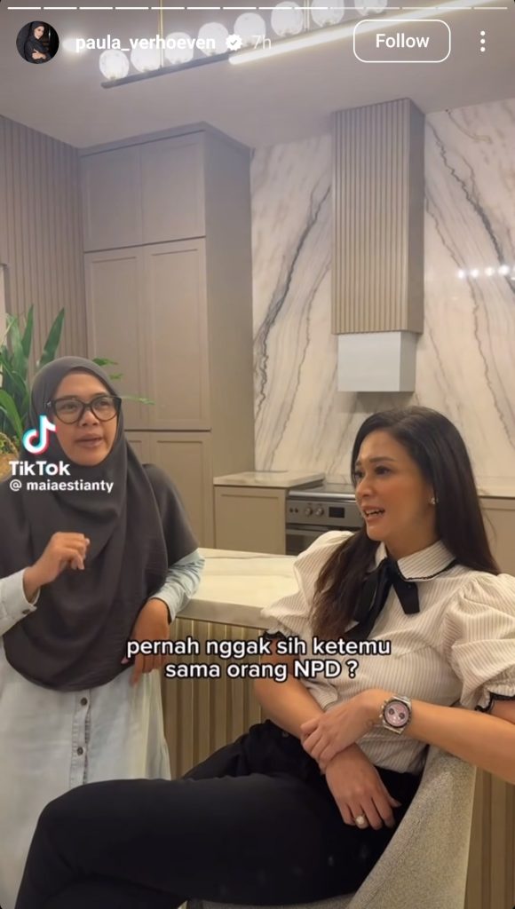 Paula Verhoeven bagi unggahan TikTok Maia (Foto: Instagram/paula_verhoeven)