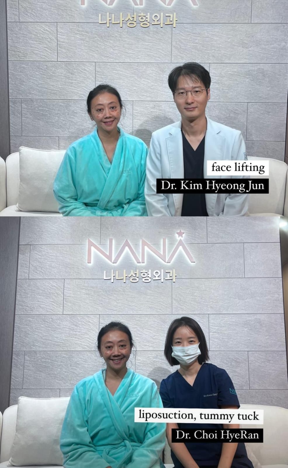Asri bersama dokter yang akan menangani operasinya. Foto: Dok. Instagram @nanahospital.id