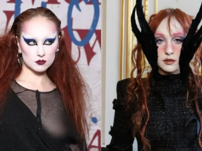 Chappell Roan dengan makeup yang nyentrik di Paris Fashion Week 2025. Foto: Dok. Instagram @chappellroan