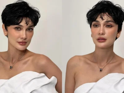 Luna Maya dengan gaya rambut pixie cut. Foto: Dok. Instagram @hairbyranggayusuf