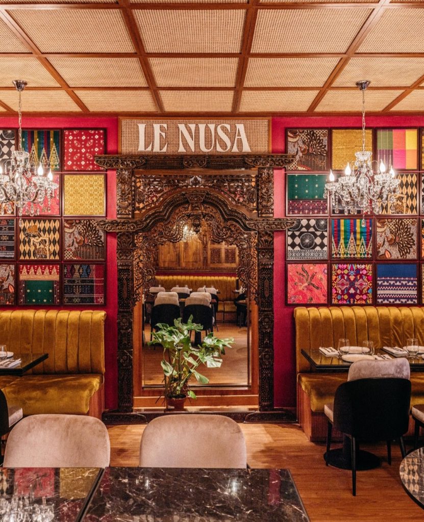Bagian dalam restoran Le Nusa Paris (Foto: Instagram/lenusaparis)
