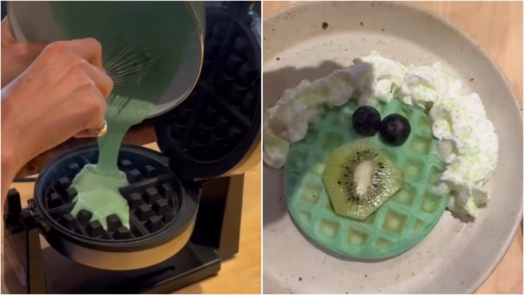 Hasil waffle yang tidak sesuai cetakan (Foto: Instagram/meghan)