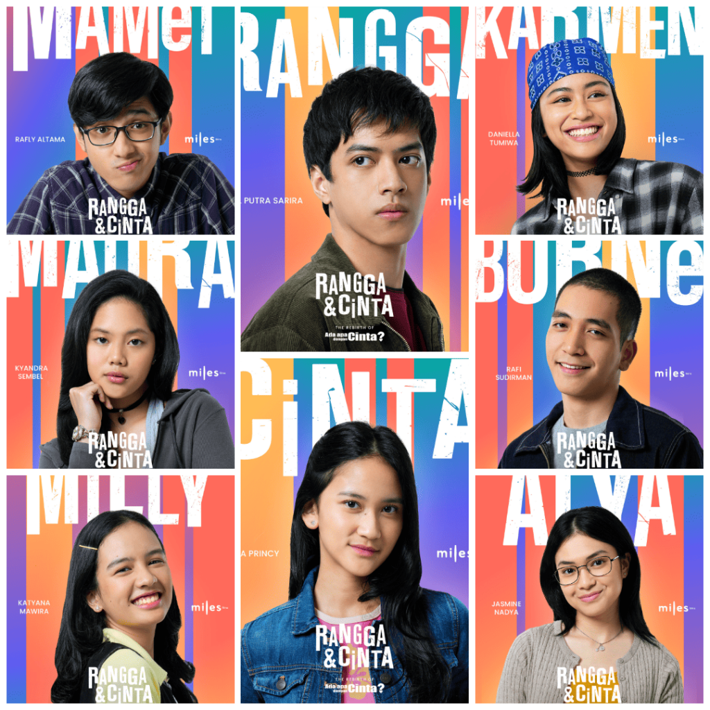 Para pemain film 'Rangga dan Cinta'. (Foto: Kolase/IST)