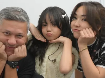 Gisella Anastasia bersama dengan Gading Marten dan Gempi (Foto: Instagram/gadiiing)