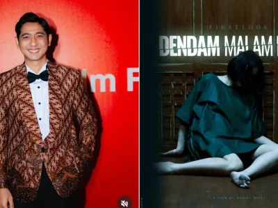 Arya Saloka membintangi film terbaru 'Dendam Malam Kelam'. (Foto: Kolase/Instagram @arya.saloka, @falconpictures_)