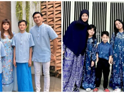 Artis yang merayakan lebaran dengan mantan. Foto : Instagram