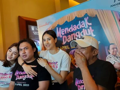 Perilisan teaser trailer film 'Mendadak Dangdut' dengan pemeran utamanya, Anya Geraldine. (Foto: Agnes/Nyata)