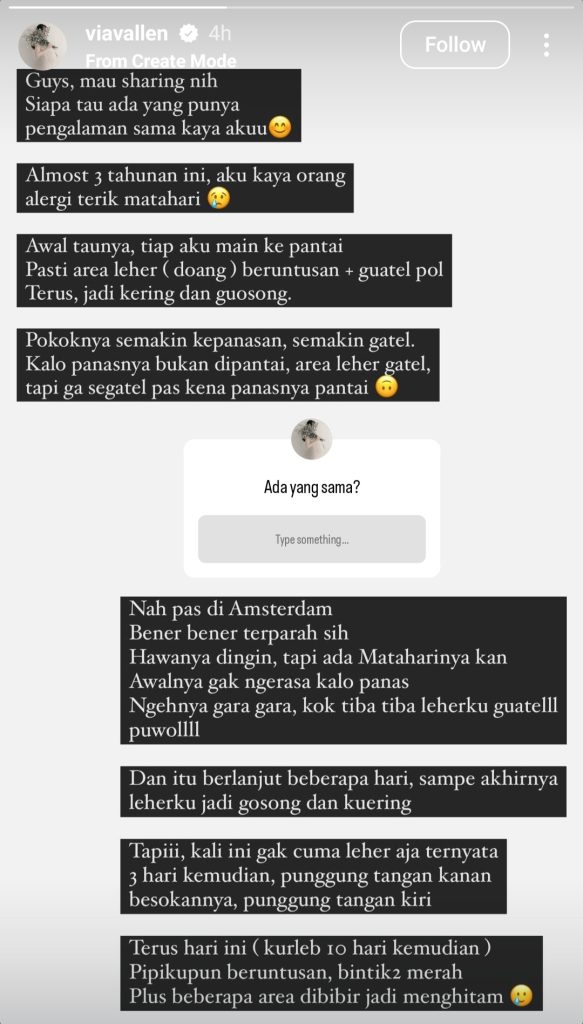 Curhatan Via Vallen tentang kulitnya (Foto: Instagram/viavallen)
