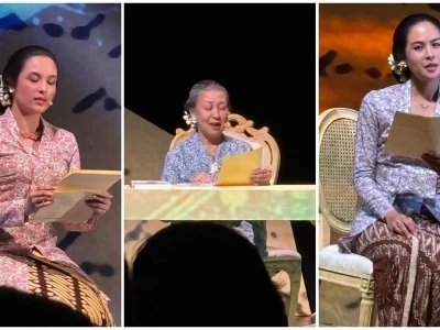 Panggung Kolaborasi Para Seniman Lintas Generasi untuk Kartini. (Foto: Kolase Naomi/Nyata)