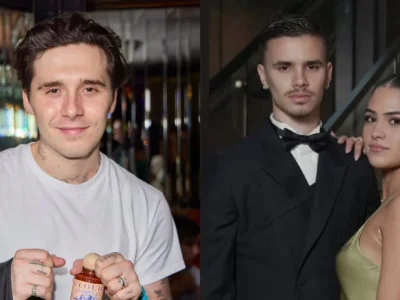 Brooklyn Beckham tidak merestui hubungan Romeo dengan Kim Turnbull. Foto: Dok. Kolase Instagram @brooklynpeltzbeckham, @romeobeckham