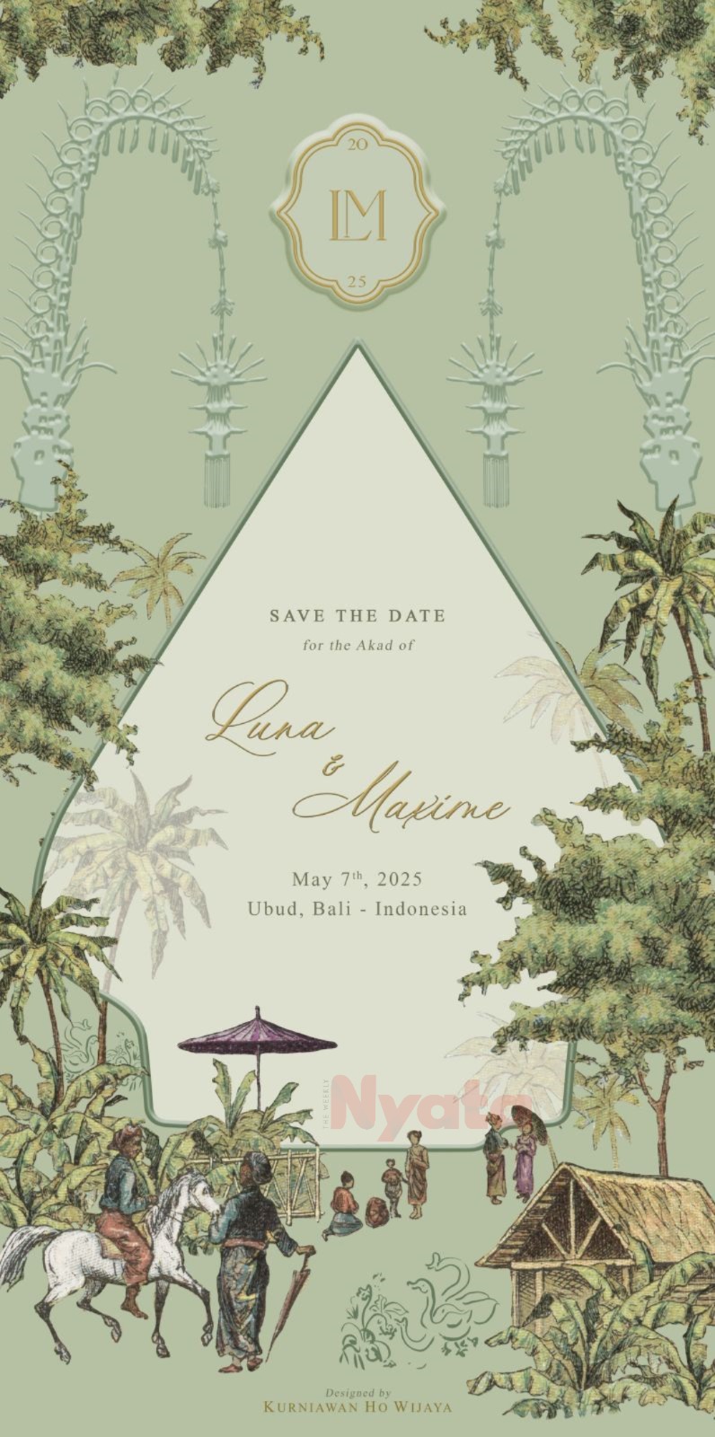 Undangan akad nikah Luna Maya dan Maxime Bouttier. Foto: Dok. Nyata