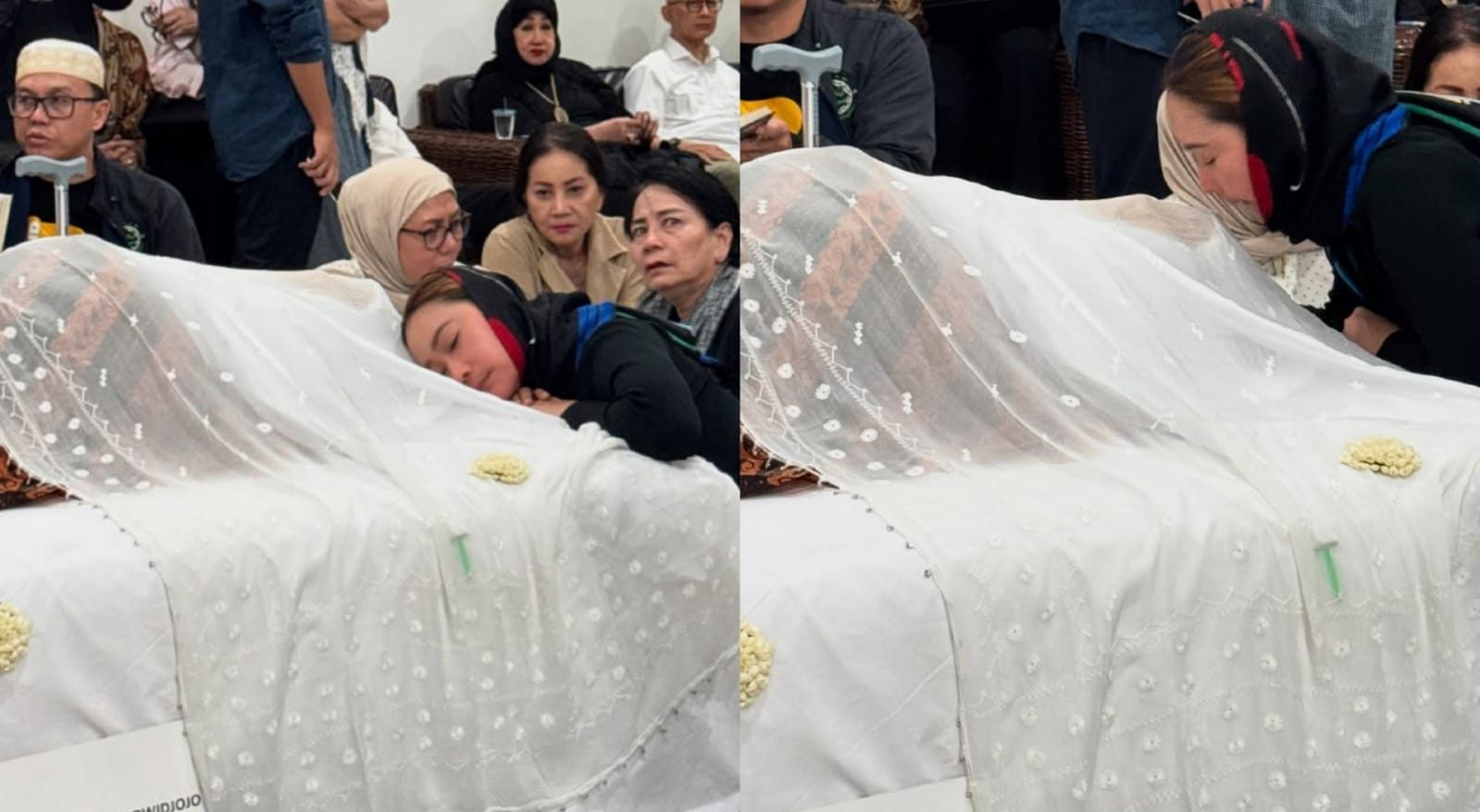 Inul Daratista mendampingi jenazah Titiek Puspa. Foto: Dok. Instagram @inul.d