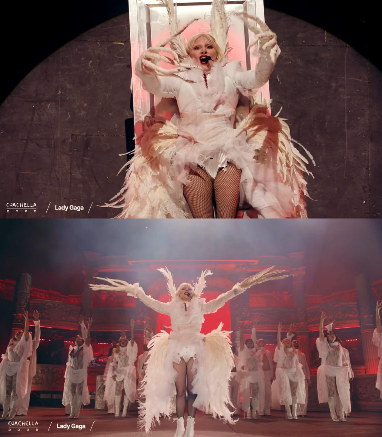 Lady Gaga saat membawakan 'Bad Romance'. Foto: Dok. YouTube Coachella