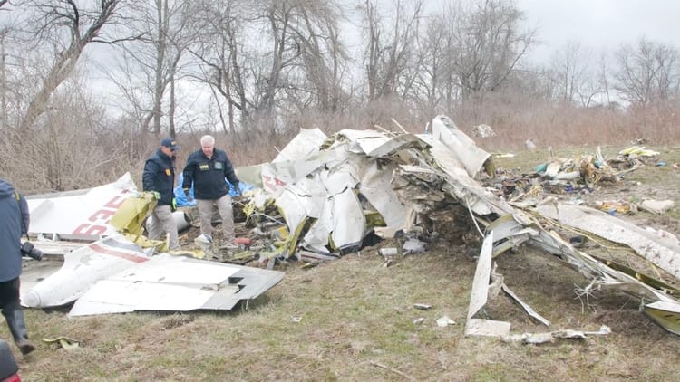 Kondisi pesawat yang hancur. Foto: Dok. NTSB/USA Today