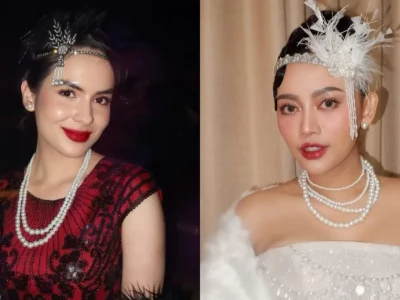 Pesona para selebriti dalam balutan busana ala The Great Gatsby look. Foto: Dok. Instagram @steffizamoraaa, @