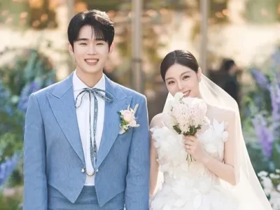 Ailee dan Choi Si Hun, pasangan artis Korea Selatan yang menikah April 2025. Foto: Dok. A2Z Entertainment