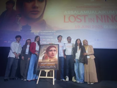 Konferensi pers peluncuran trailer film 'Assalamualaikum Beijing 2'. (Foto: Bayu/Nyata)