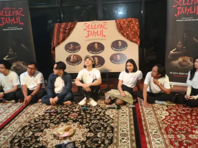 Para pemeran film horor terbaru 'Selepas Tahlil'. (Foto: Bayu/Nyata)