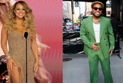Mariah Carey dan musisi Anderson .Paak. Foto : Getty Images