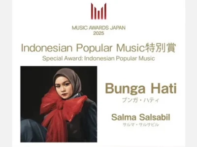 Salma Salsabil menang di Music Awards Japan 2025. Foto : Instagram/salmasalsabil12