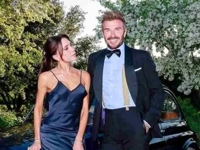David Beckham bersama istrinya di momen ultah. Foto : Instagram/victoriabeckham